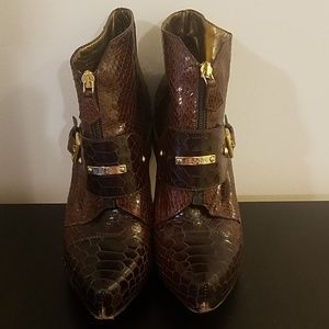 ESCADA snakeskin ankle boots